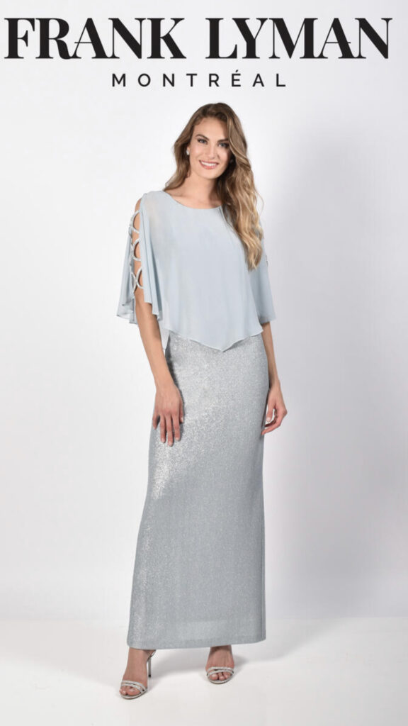 Frank Lyman Chiffon Overlay Diamanté Trim Top Black 229120